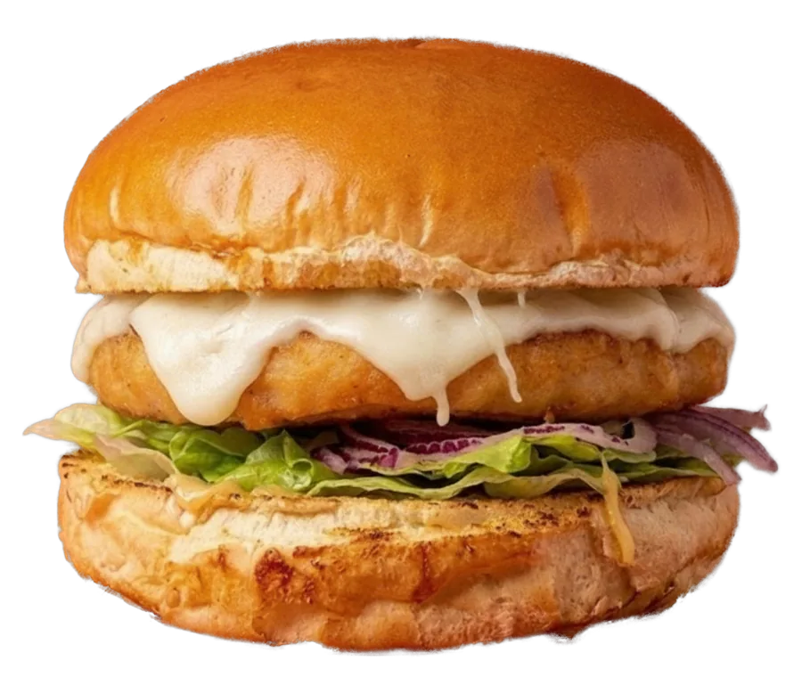 DIP Frango: frango com muçarela, alface e cebola roxa